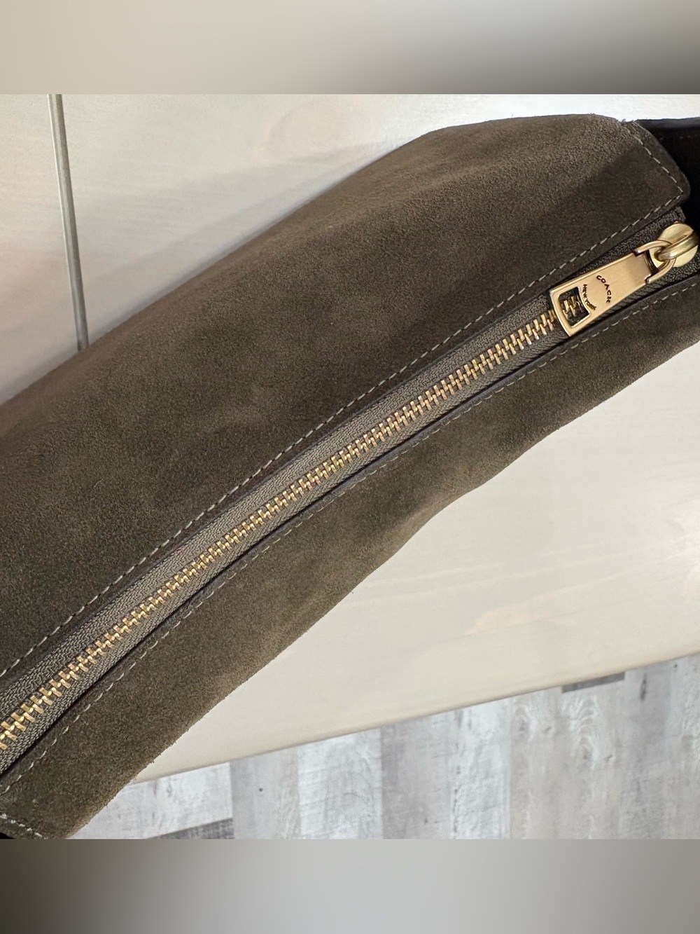 Coach Lola Bag in Olive Suede – New with Tags - Picture 9 of 12